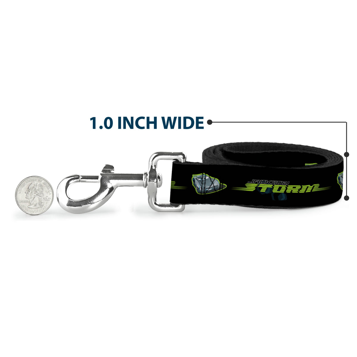 Dog Leash - Cars 3 JACKSON STORM Pose/STRIPE Black/Greens Dog Leashes Disney