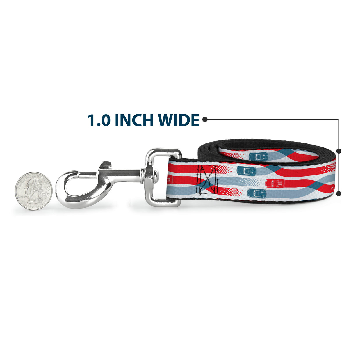 Dog Leash - Cars 3 Cars Crossing White/Blues/Reds Dog Leashes Disney