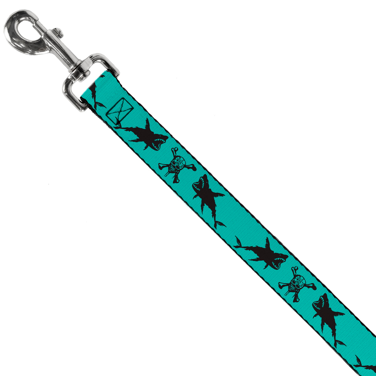 Dog Leash - Pirates Skull & Crossbones/Sharks Turquoise/Black Dog Leashes Disney