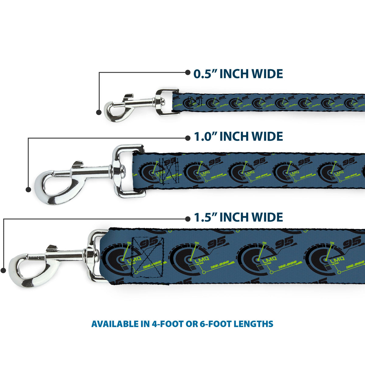 Dog Leash - Cars 3 LMQ/95 Tachometer Blue/Black/Green Dog Leashes Disney
