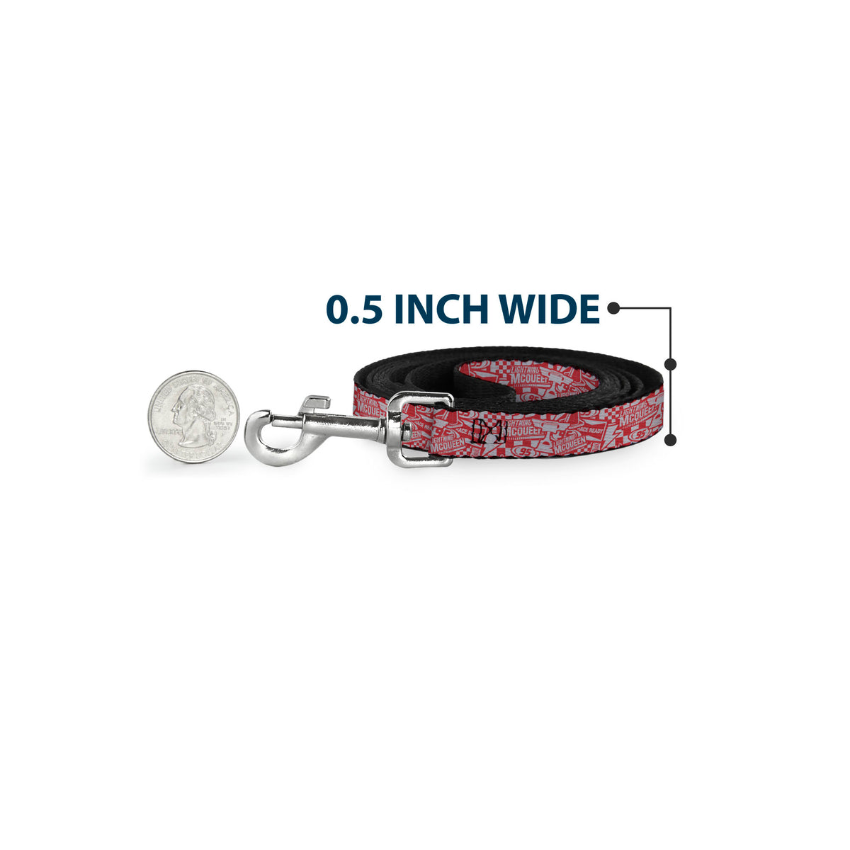 Dog Leash - Cars 3 LIGHTNINING MCQUEEN Icons Collage White/Red Dog Leashes Disney