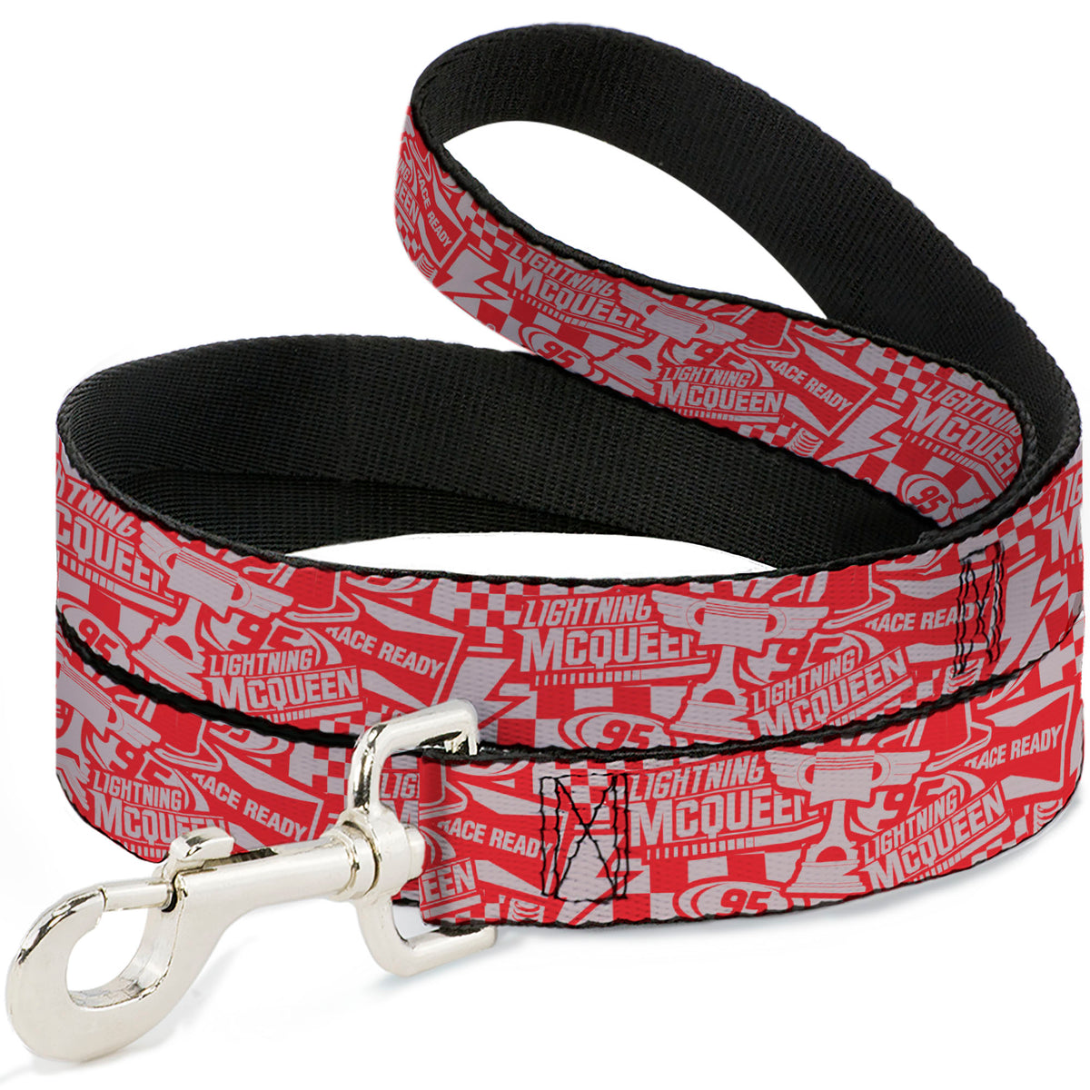 Dog Leash - Cars 3 LIGHTNINING MCQUEEN Icons Collage White/Red Dog Leashes Disney