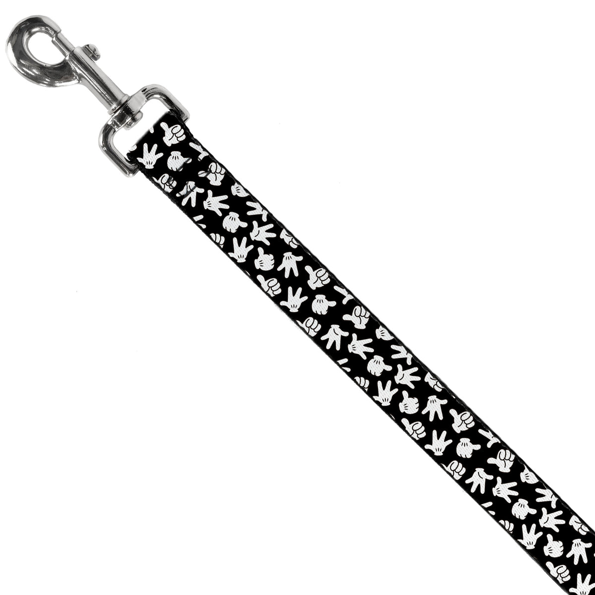 Dog Leash - Mickey Mouse Hand Gestures2 Scattered Black/White Dog Leashes Disney
