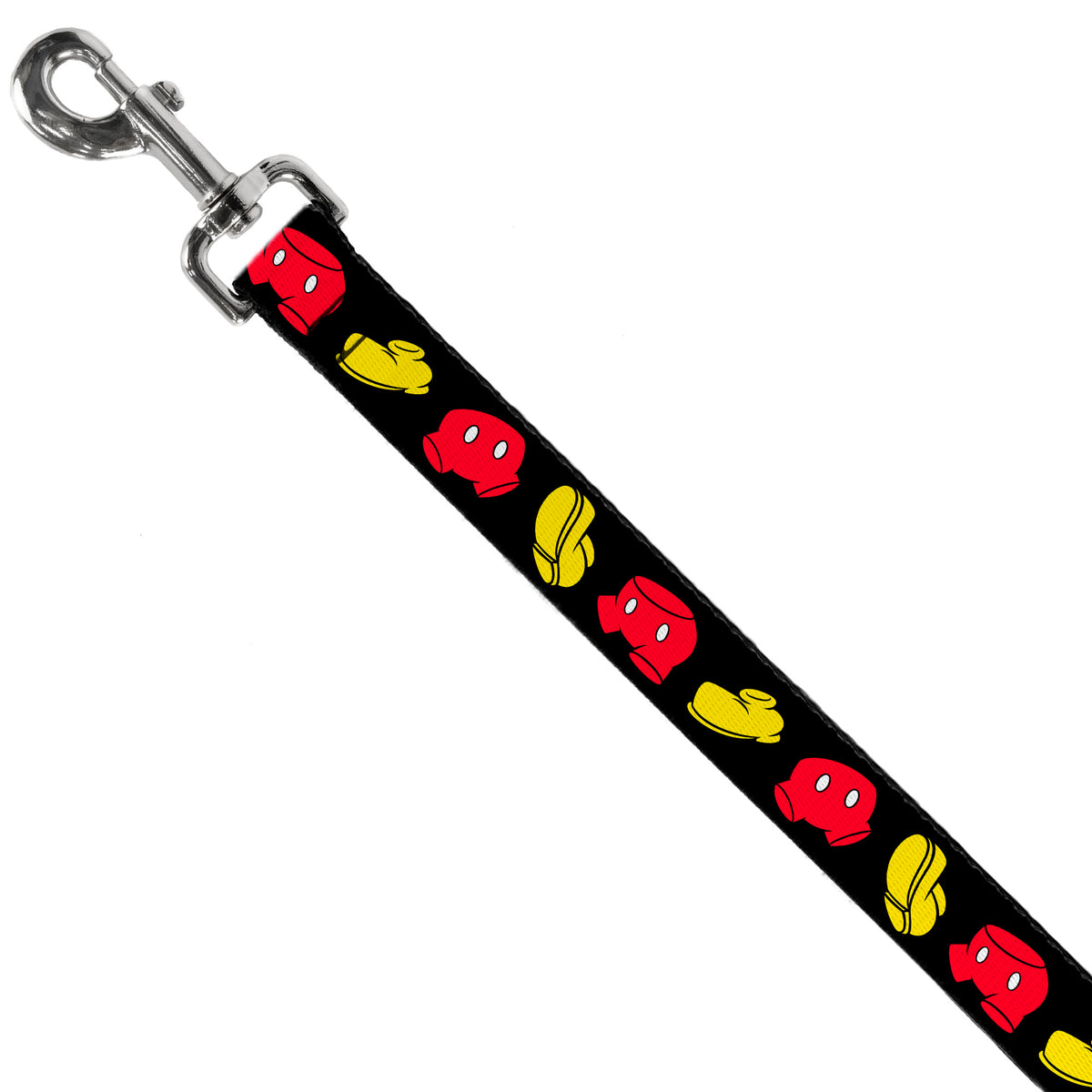 Dog Leash - Mickey Mouse Shorts and Shoes Black/Red/Yellow Dog Leashes Disney