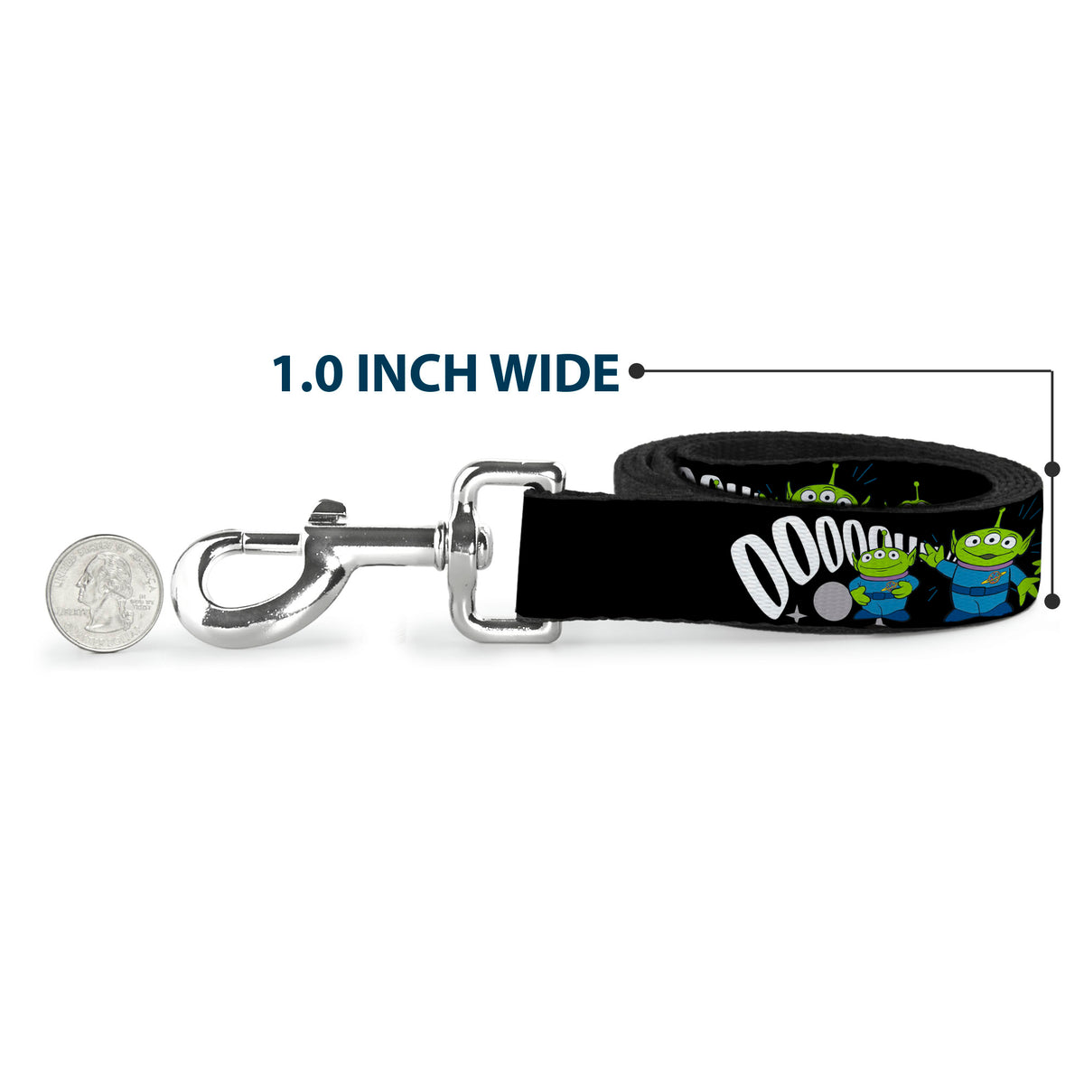 Dog Leash - Toy Story 3-Aliens OOOOOHHH Black/White/Gray Dog Leashes Disney