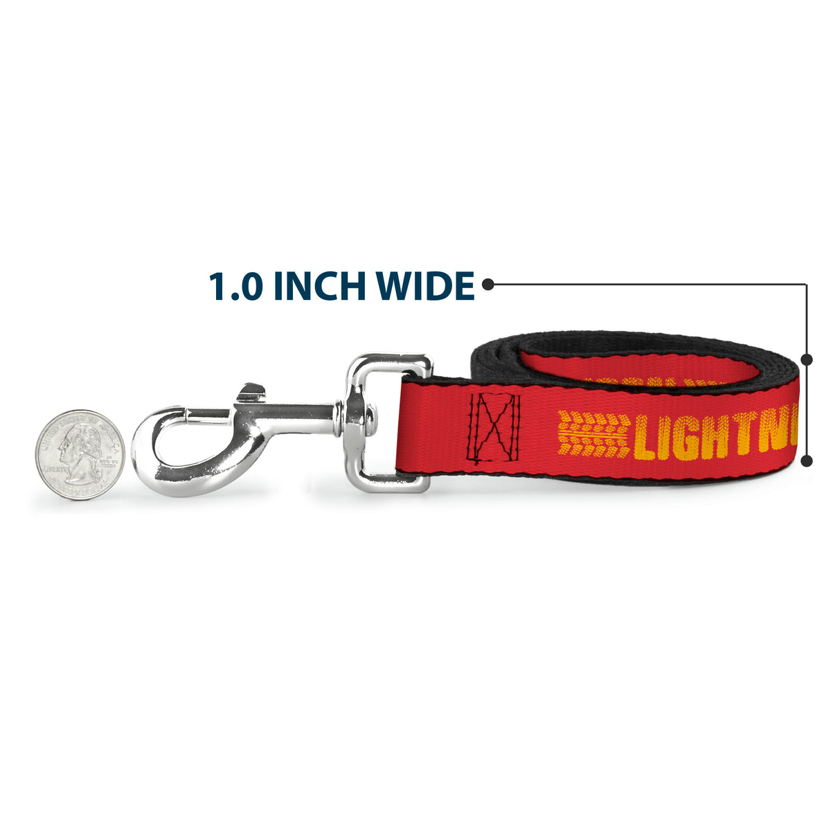Dog Leash - Cars LIGHTNING MCQUEEN Tread Red/Orange Dog Leashes Disney