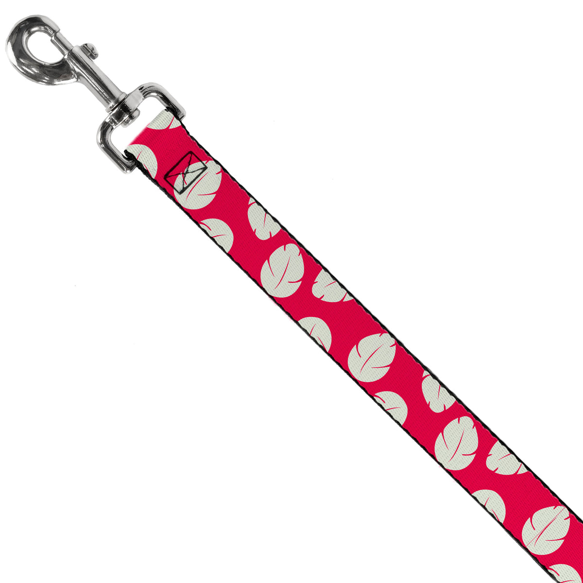 Dog Leash - Lilo & Stitch Bounding Lilo Dress Leaves Red/Ivory Dog Leashes Disney