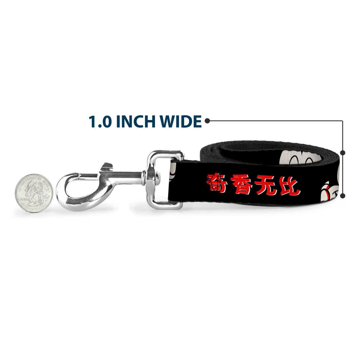 Dog Leash - Mickey Mouse Smelling Pose Black/White/Reds Dog Leashes Disney