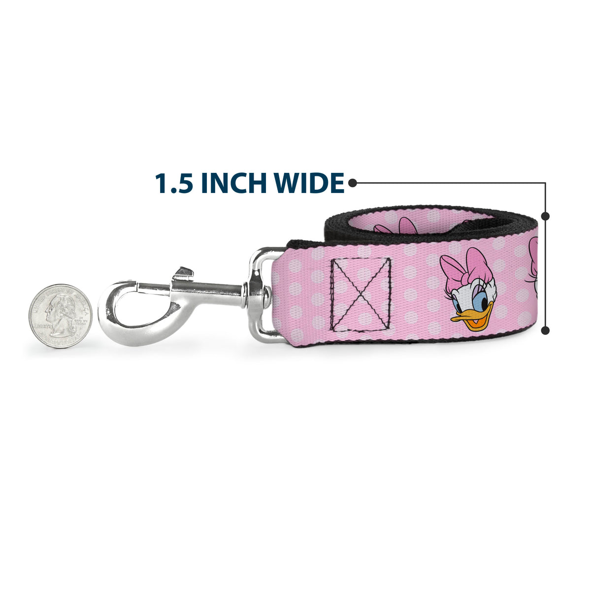 Dog Leash - Daisy Duck 2-Expressions/Dots Pinks Dog Leashes Disney