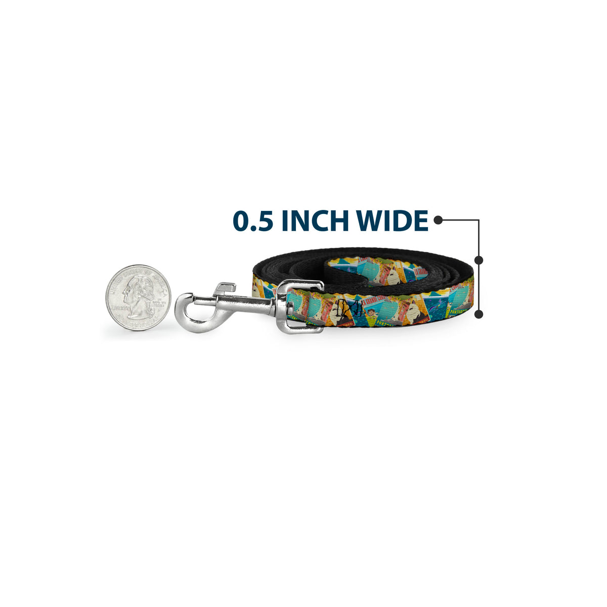 Dog Leash - Luca The Piazza Poster Collage Stacked Dog Leashes Disney