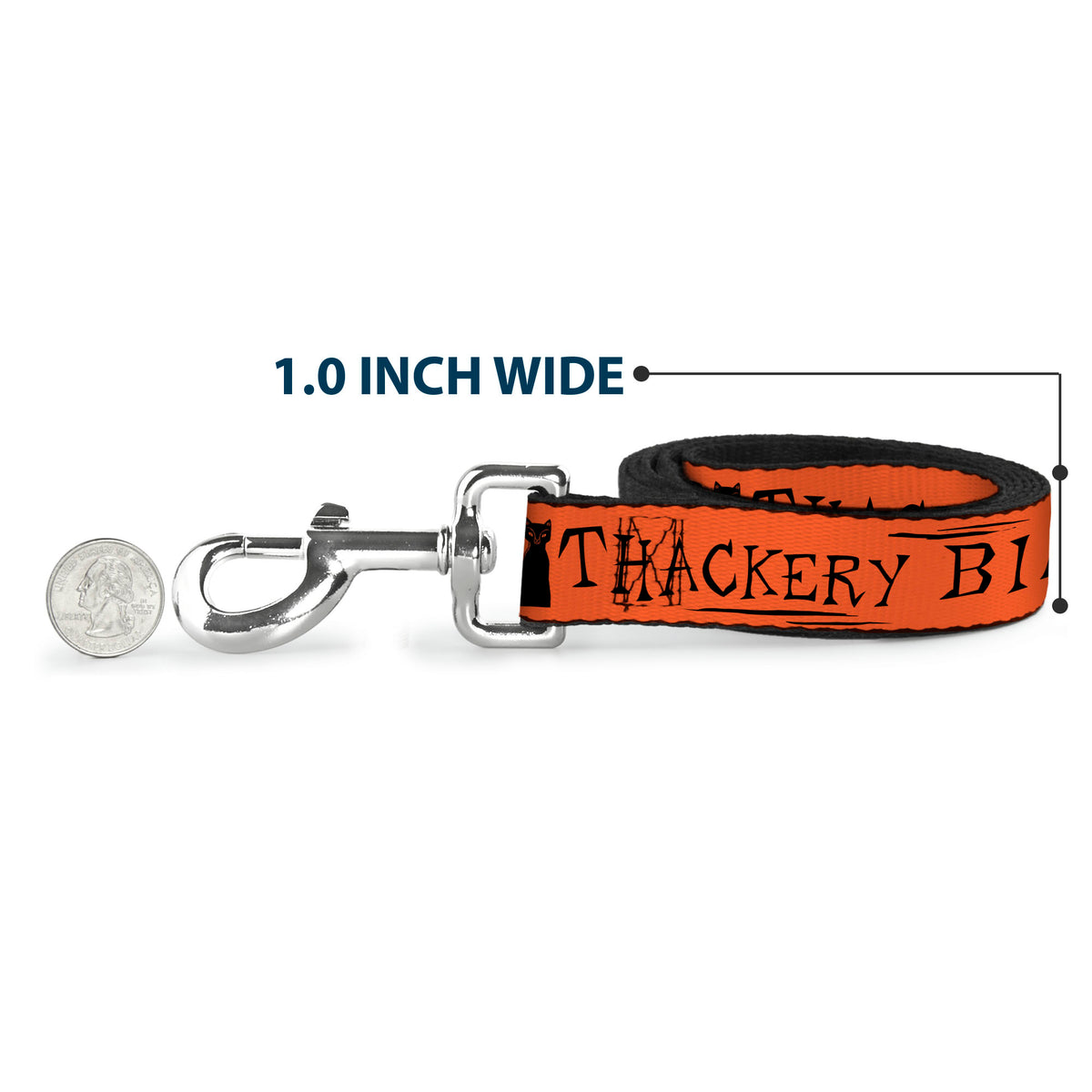 Dog Leash - Hocus Pocus THACKERY BINX Cat Silhouette Orange/Black Dog Leashes Disney