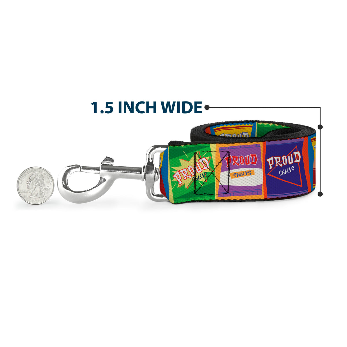 Dog Leash - Moana with Pua and Hei Hei Sail Pose with Script and Flowers Beige/Orange Dog Leashes Disney