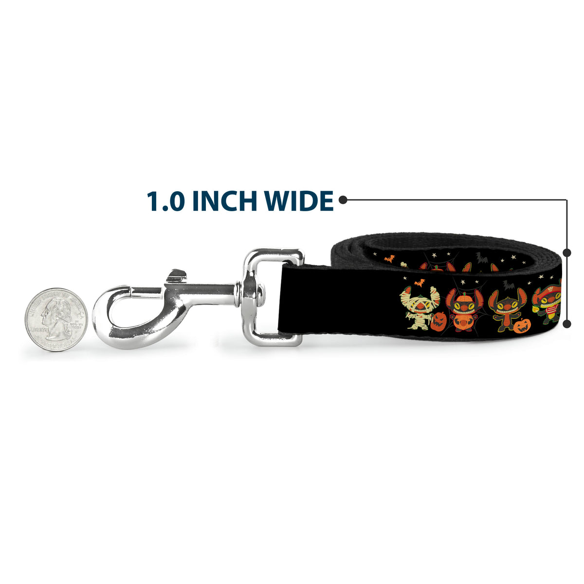 Dog Leash - Lilo and Stitch Halloween Stitch Dress Up Poses Black Dog Leashes Disney
