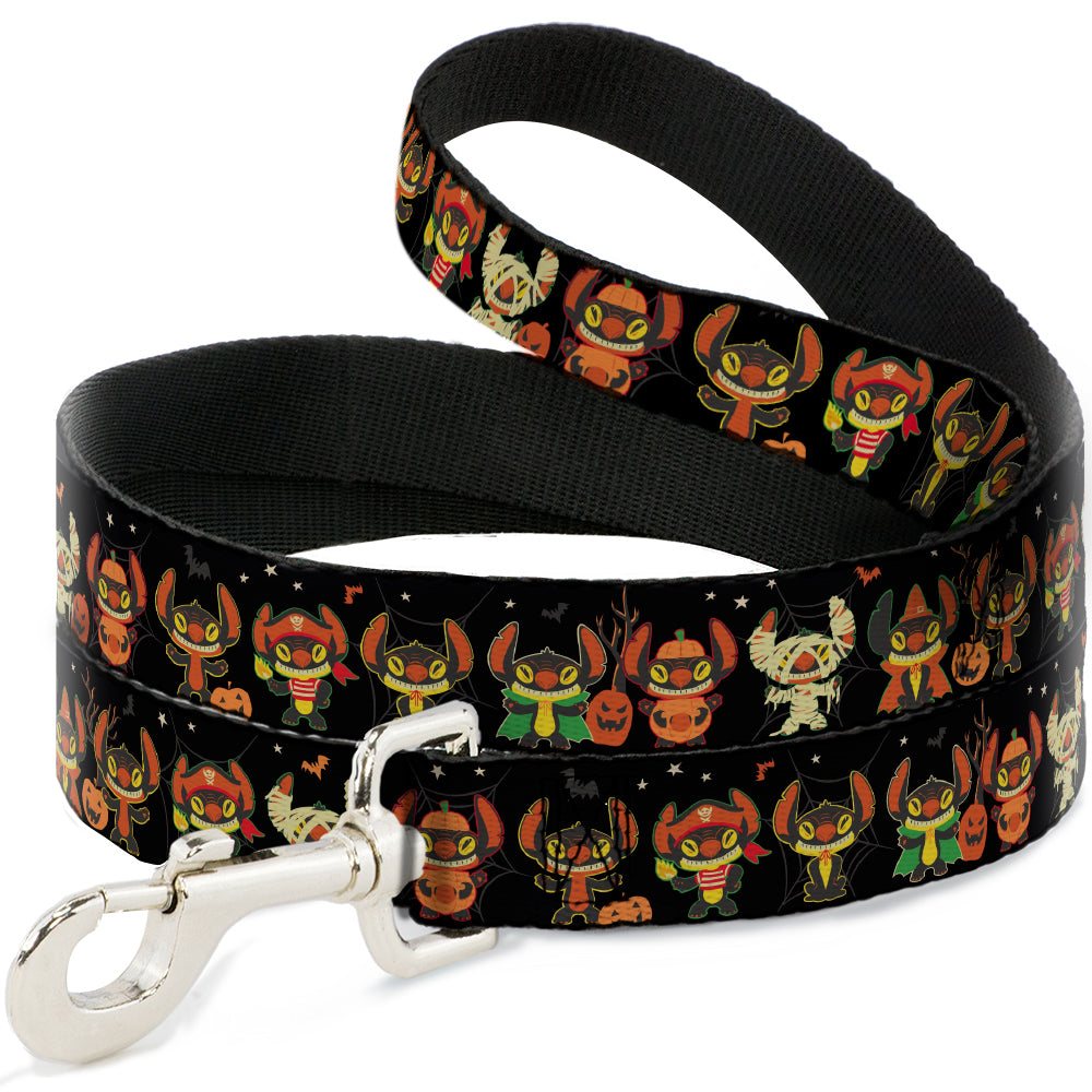 Dog Leash - Lilo and Stitch Halloween Stitch Dress Up Poses Black Dog Leashes Disney