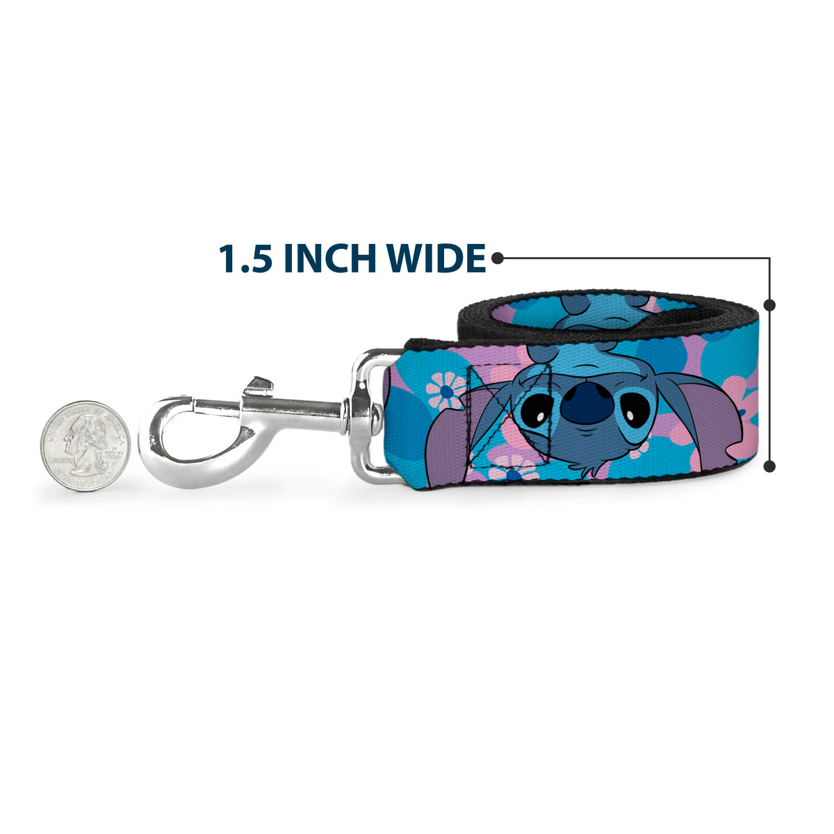 Dog Leash - Disney Holiday Mickey Mouse Heart Sweater Stitch Red/White Dog Leashes Disney