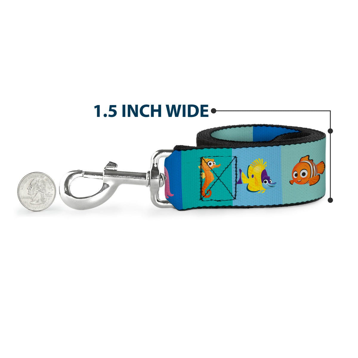 Dog Leash - CHIP & DALE Expression Bubbles Black/Multi Color Dog Leashes Disney