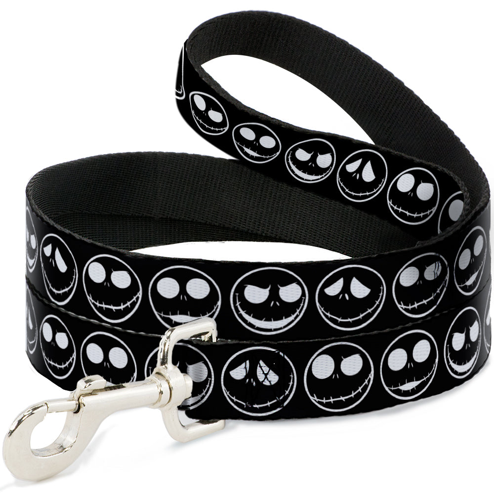 Dog Leash - The Nightmare Before Christmas Jack 5-Expressions Black/White Dog Leashes Disney