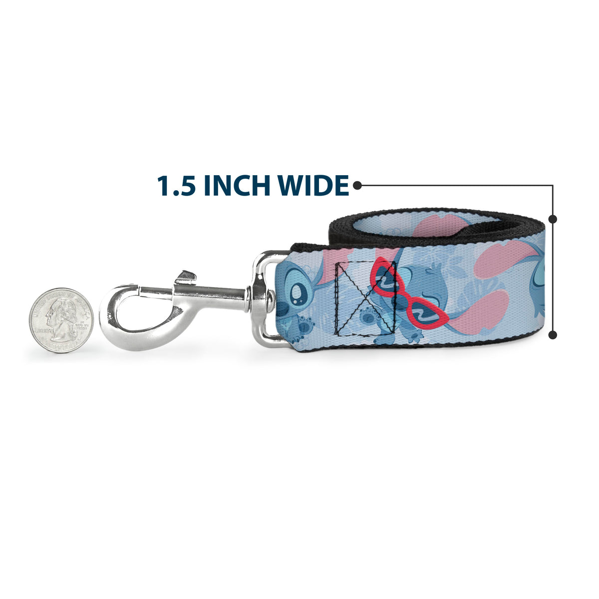 Dog Leash - Lilo & Stitch Angel Poses Scattered Pinks Dog Leashes Disney