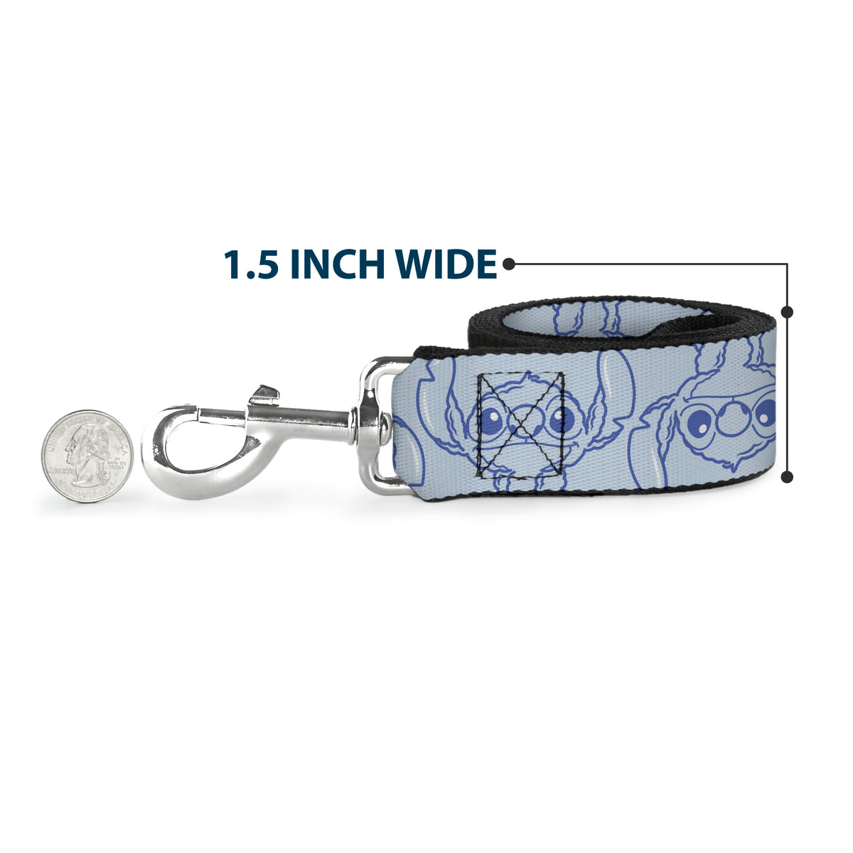 Dog Leash - Lilo & Stitch Stitch Expressions and Tropical Flowers Blues/Pinks Dog Leashes Disney