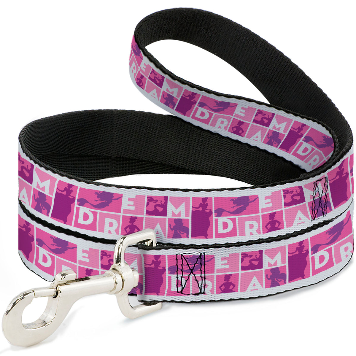 Dog Leash - Disney DREAM Princess Silhouette Poses Pinks/White Dog Leashes Disney