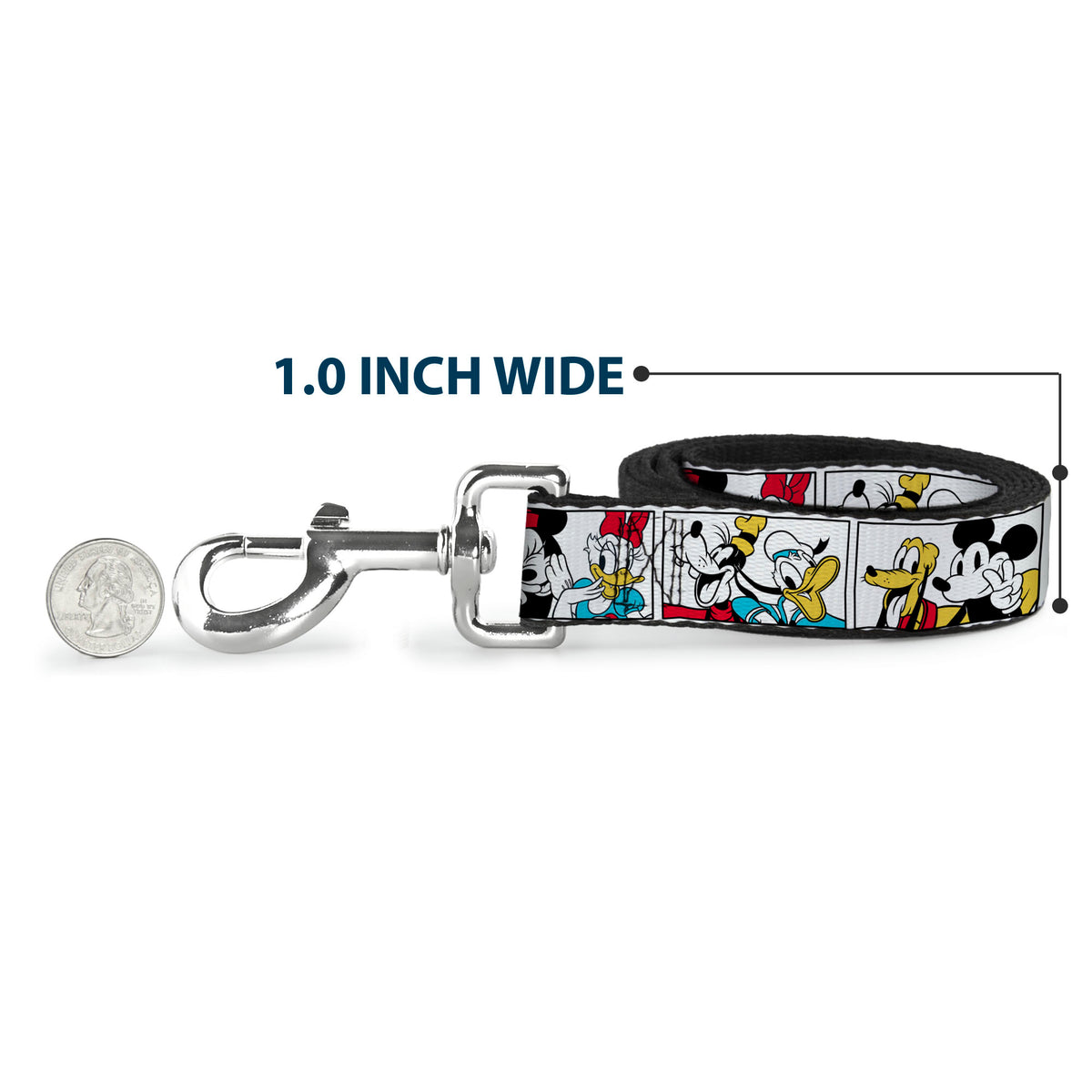 Dog Leash - Sensational Six Buddy Pose Blocks White/Multi Color Dog Leashes Disney