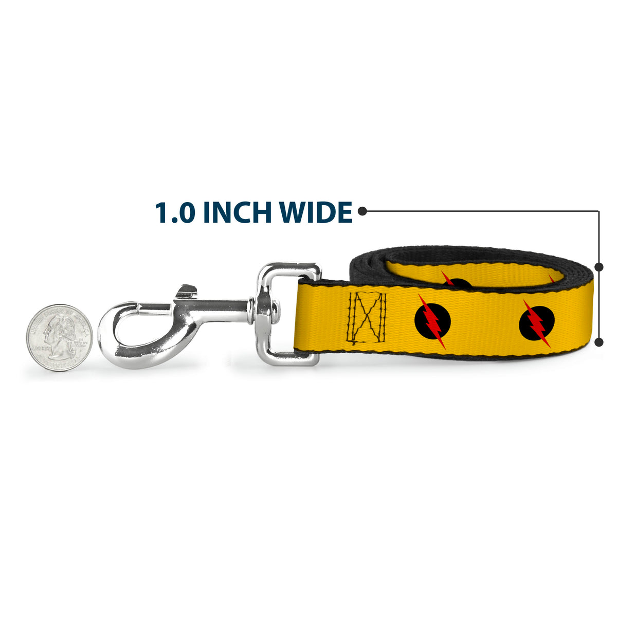 Dog Leash - Reverse Flash Logo Golden Yellow/Black/Red Dog Leashes DC Comics