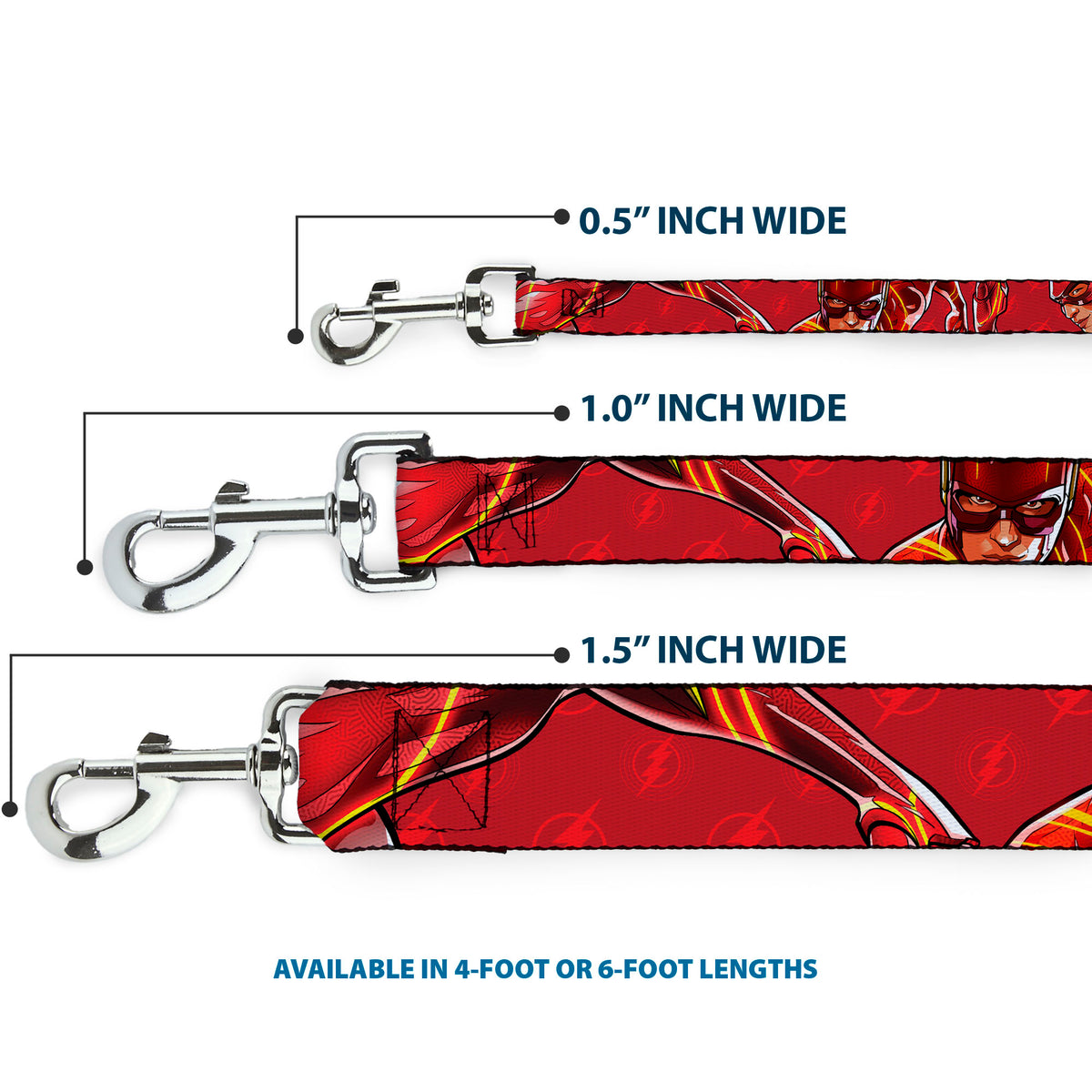 Dog Leash - The Flash 2023 2-Poses Close-Up Reds Dog Leashes DC Comics