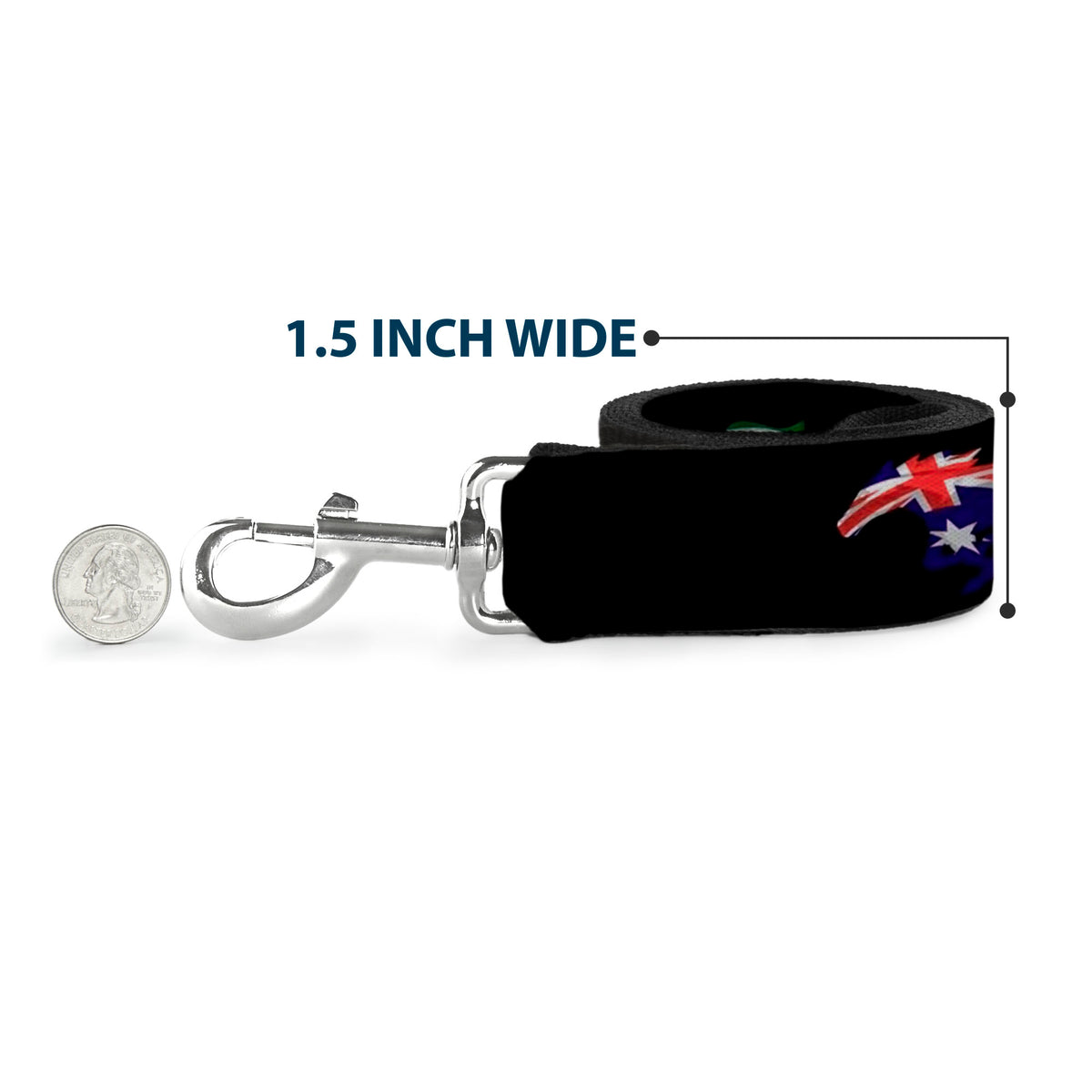 Dog Leash - Mustang Silhouette Black/International Flags Dog Leashes Ford