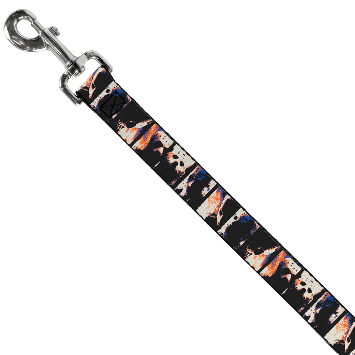 Dog Leash - Friday the 13th Jason Hockey Mask Pose Blocks Dog Leashes Friday the 13th