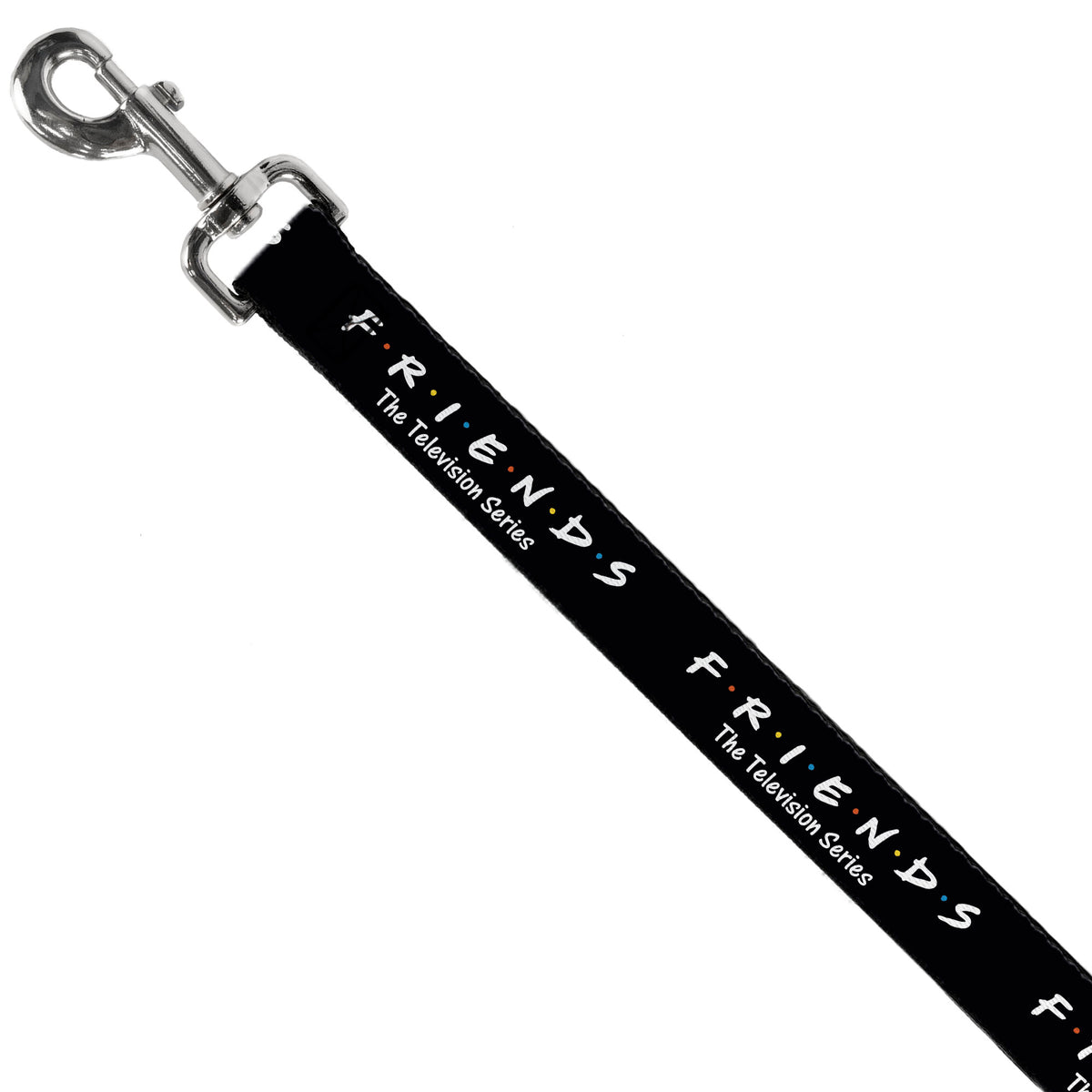 Dog Leash - FRIENDS-THE TELEVISION SERIES Logo Black/White/Multi Color Dog Leashes Friends
