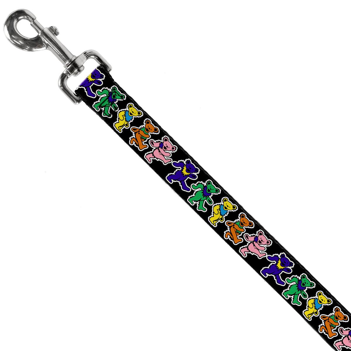 Dog Leash - Dancing Bears Black/Multi Color Dog Leashes Grateful Dead