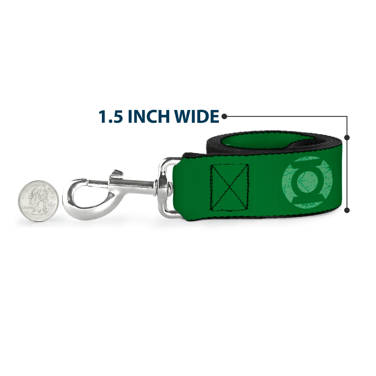 Dog Leash - Green Lantern Logo Weathered Greens Dog Leashes DC Comics