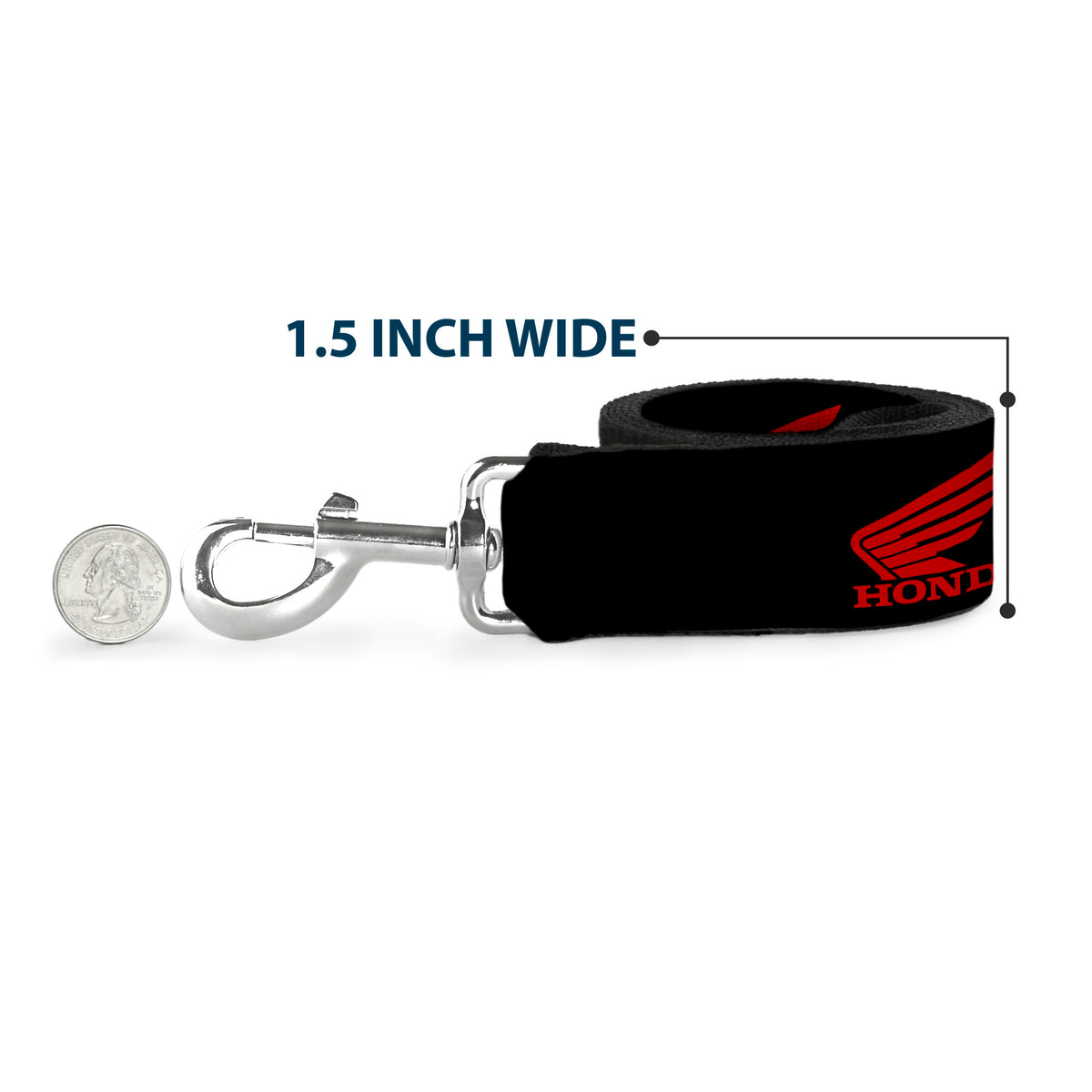 Dog Leash - HONDA Motorcycle Logo Black/Red Dog Leashes Honda Motorsports