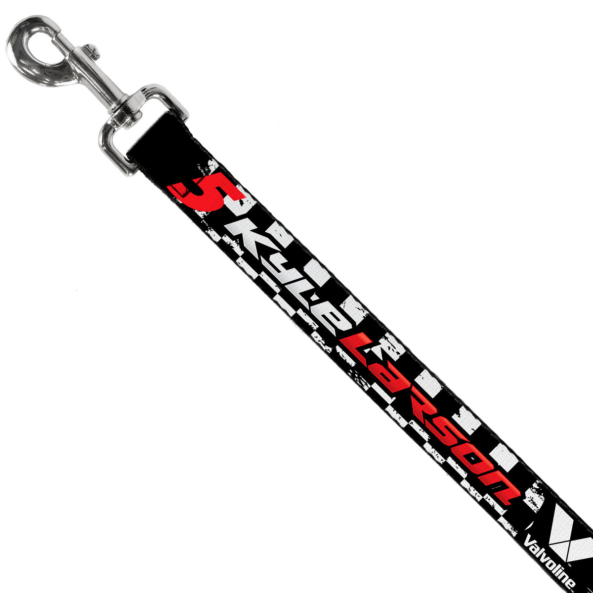 Dog Leash - KYLE LARSON #5 VALVOLINE Hendrick Motorsports Logo Black/White/Red Dog Leashes Hendrick Motorsports