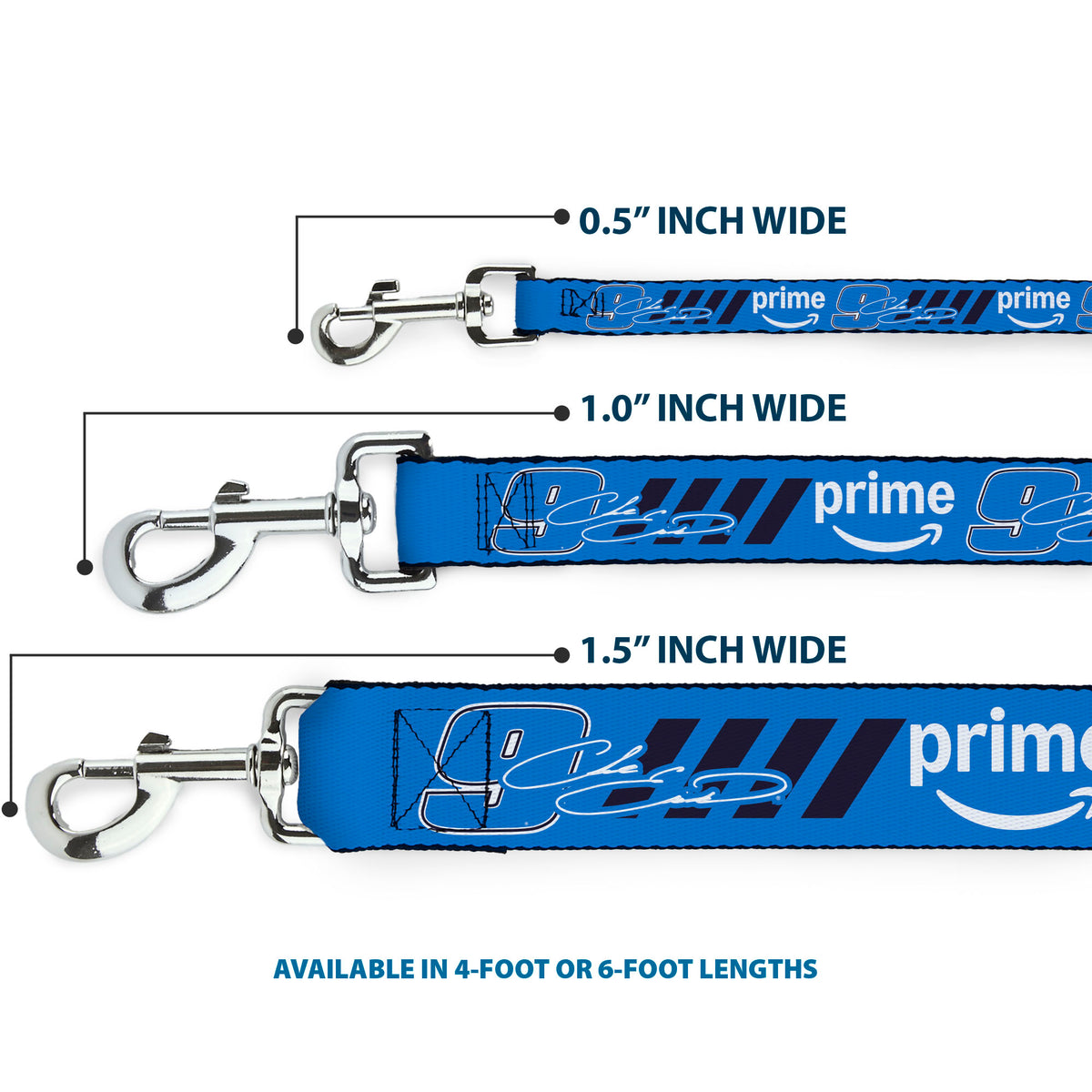 Dog Leash - Chase Elliott #9 Autograph PRIME Logo Blue/Black/White Dog Leashes Hendrick Motorsports