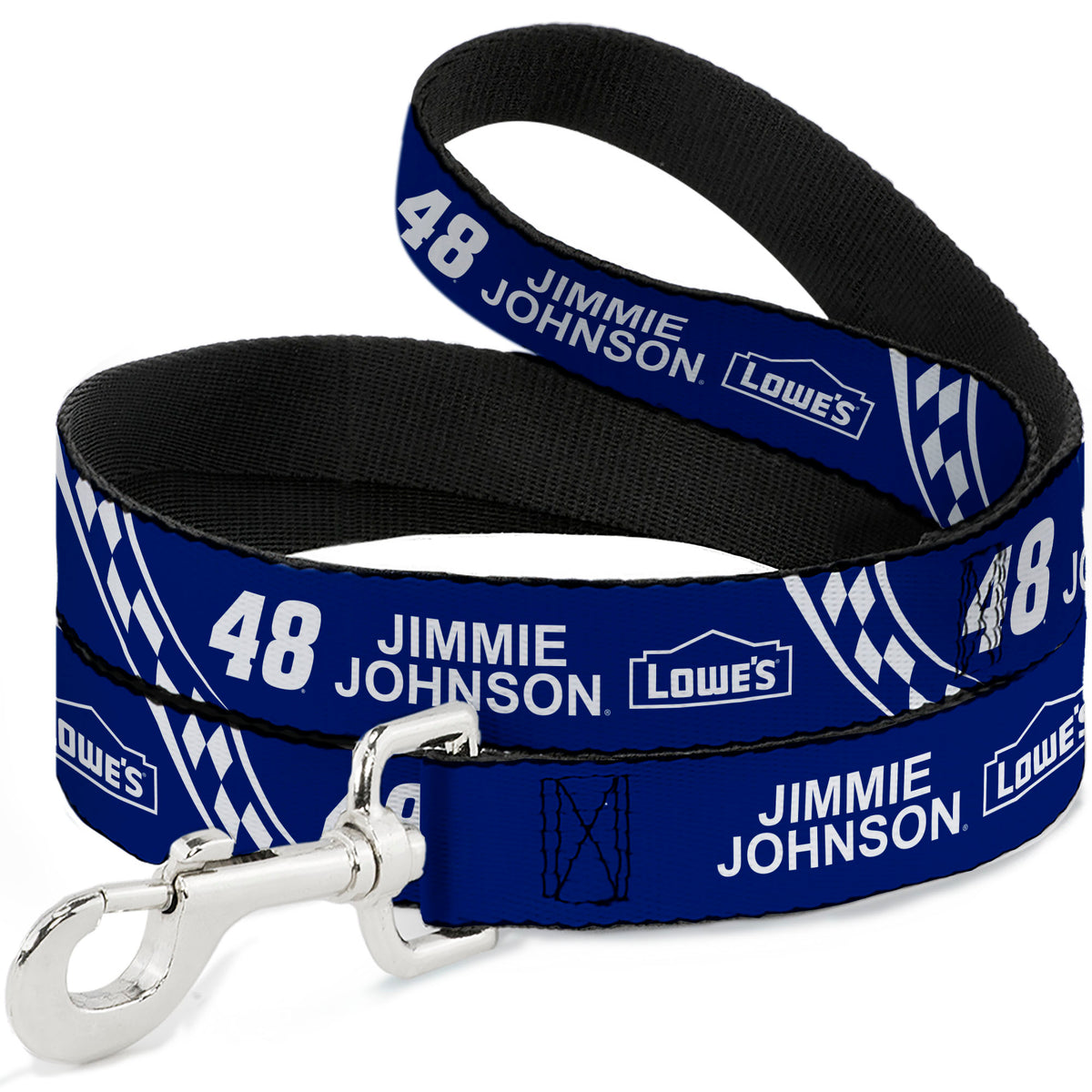Dog Leash - JIMMIE JOHNSON #48 LOWE'S Logo Checker Blue/White Dog Leashes Hendrick Motorsports