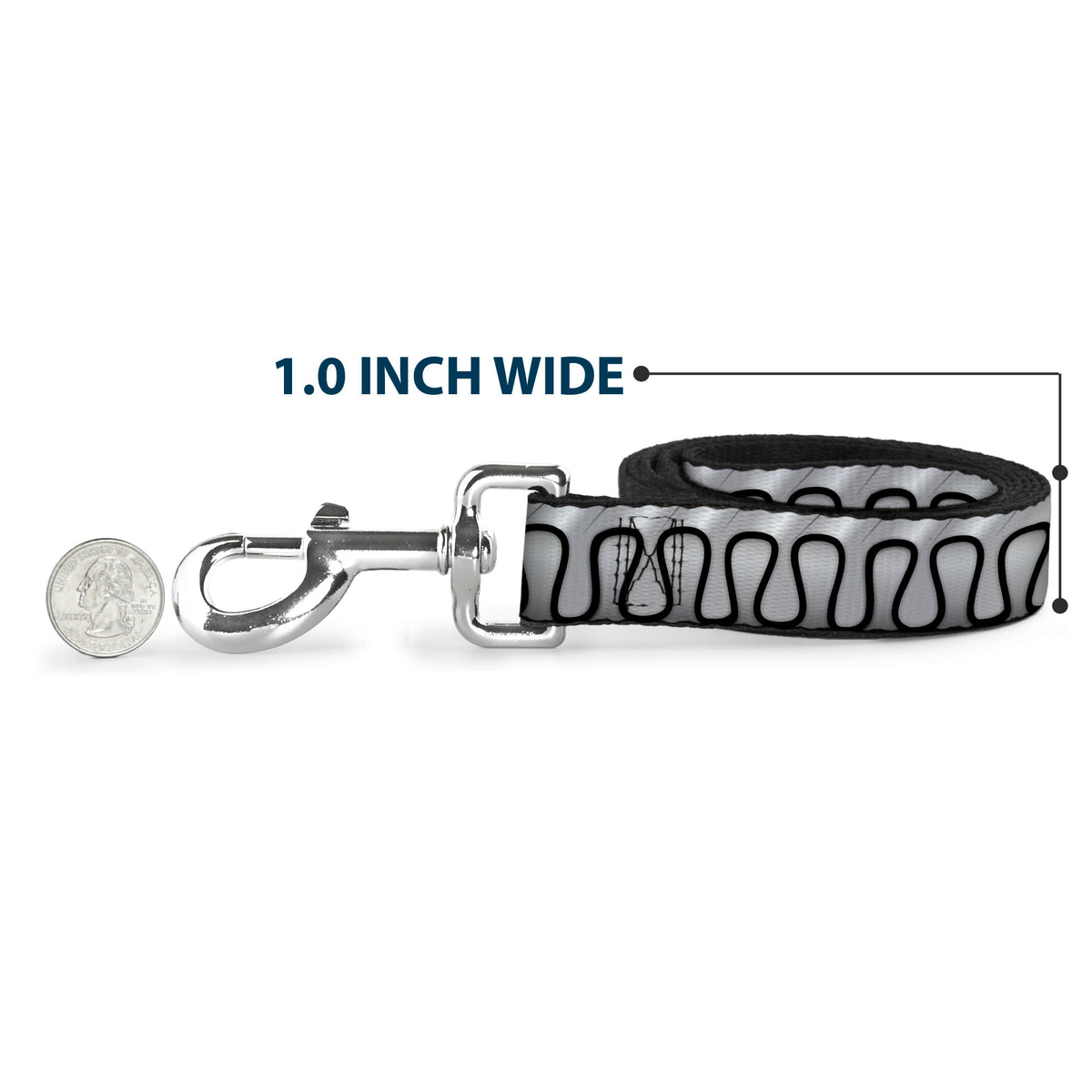 Dog Leash - Harley Quinn's Collar Ruffle White/Black Dog Leashes DC Comics