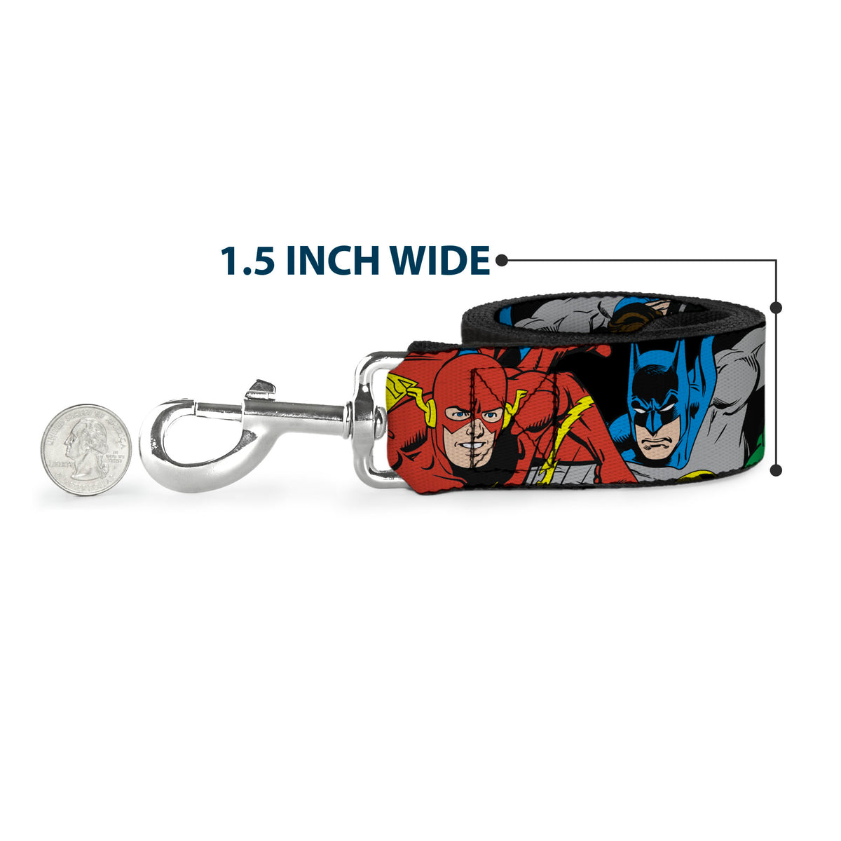 Dog Leash - Justice League Superheroes CLOSE-UP New Dog Leashes DC Comics