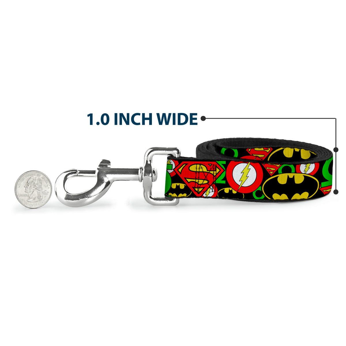 Dog Leash - Justice League Stacked Logos Dog Leashes DC Comics