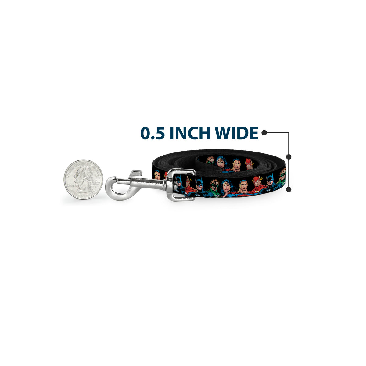 Dog Leash - Justice League Elite Forces Superheroes Dog Leashes DC Comics