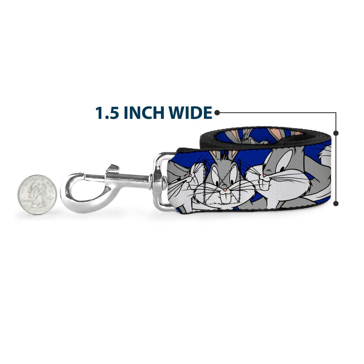 Dog Leash - Bugs Bunny CLOSE-UP Poses Blue Dog Leashes Looney Tunes
