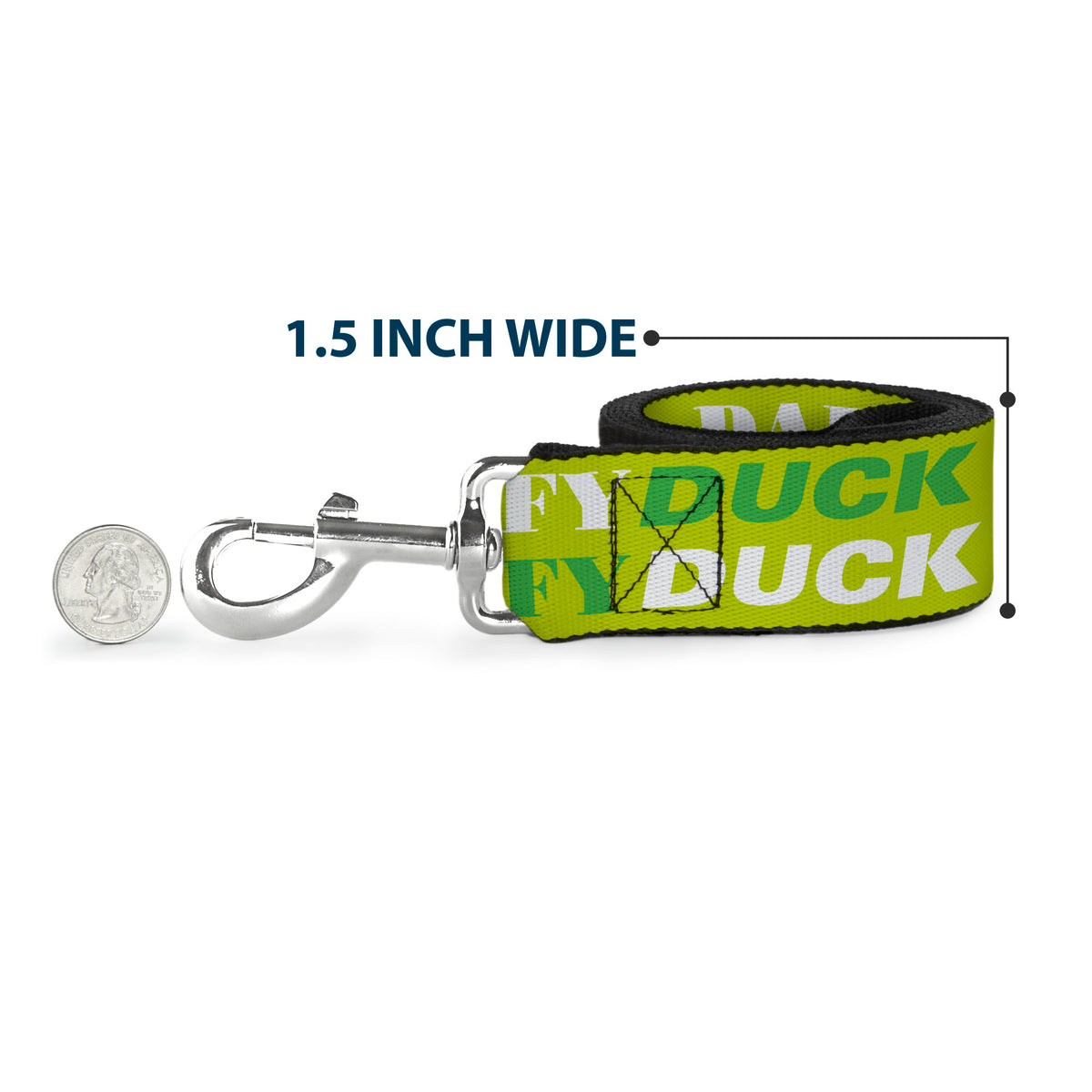 Dog Leash - DAFFY DUCK w/Face CLOSE-UP Greens Dog Leashes Looney Tunes