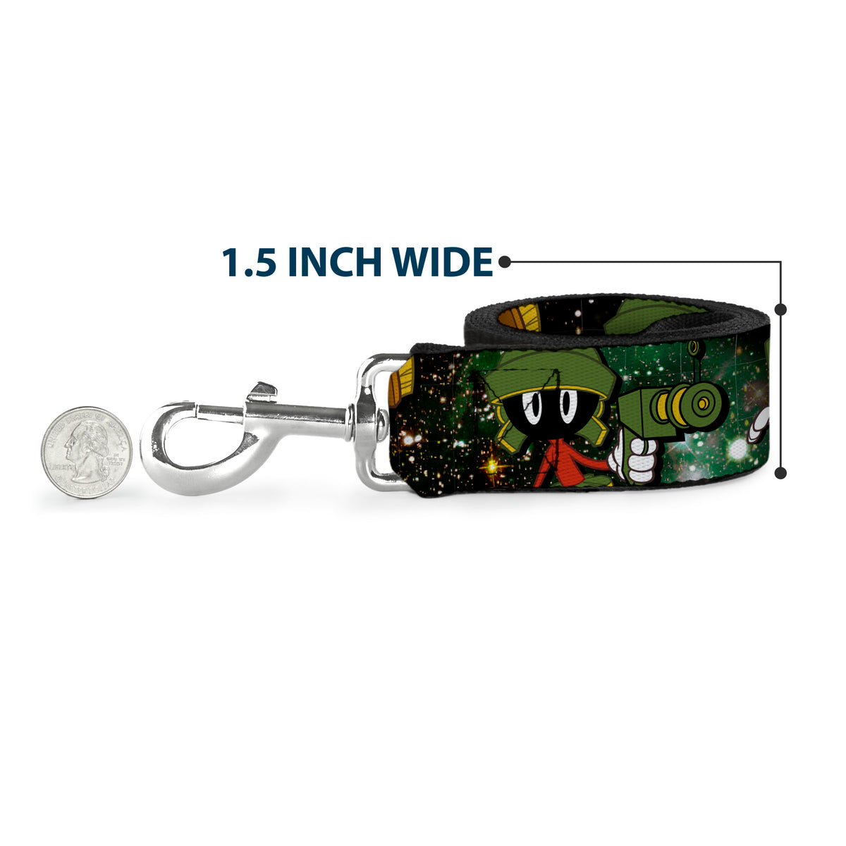 Dog Leash - Marvin the Martian 4-Poses Galaxy Dog Leashes Looney Tunes