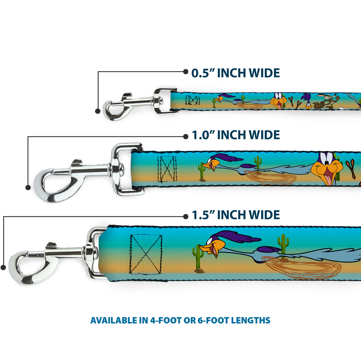 Dog Leash - Road Runner/Wile E. Coyote Scene1 Desert Dog Leashes Looney Tunes