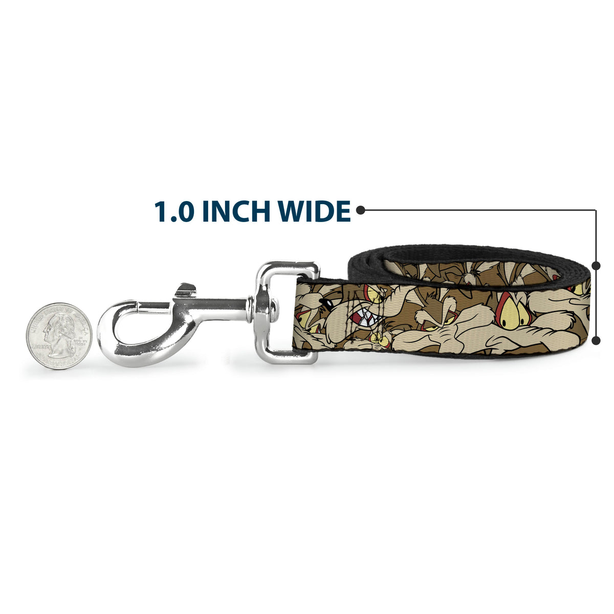 Dog Leash - Wile E. Coyote Expressions Stacked Dog Leashes Looney Tunes