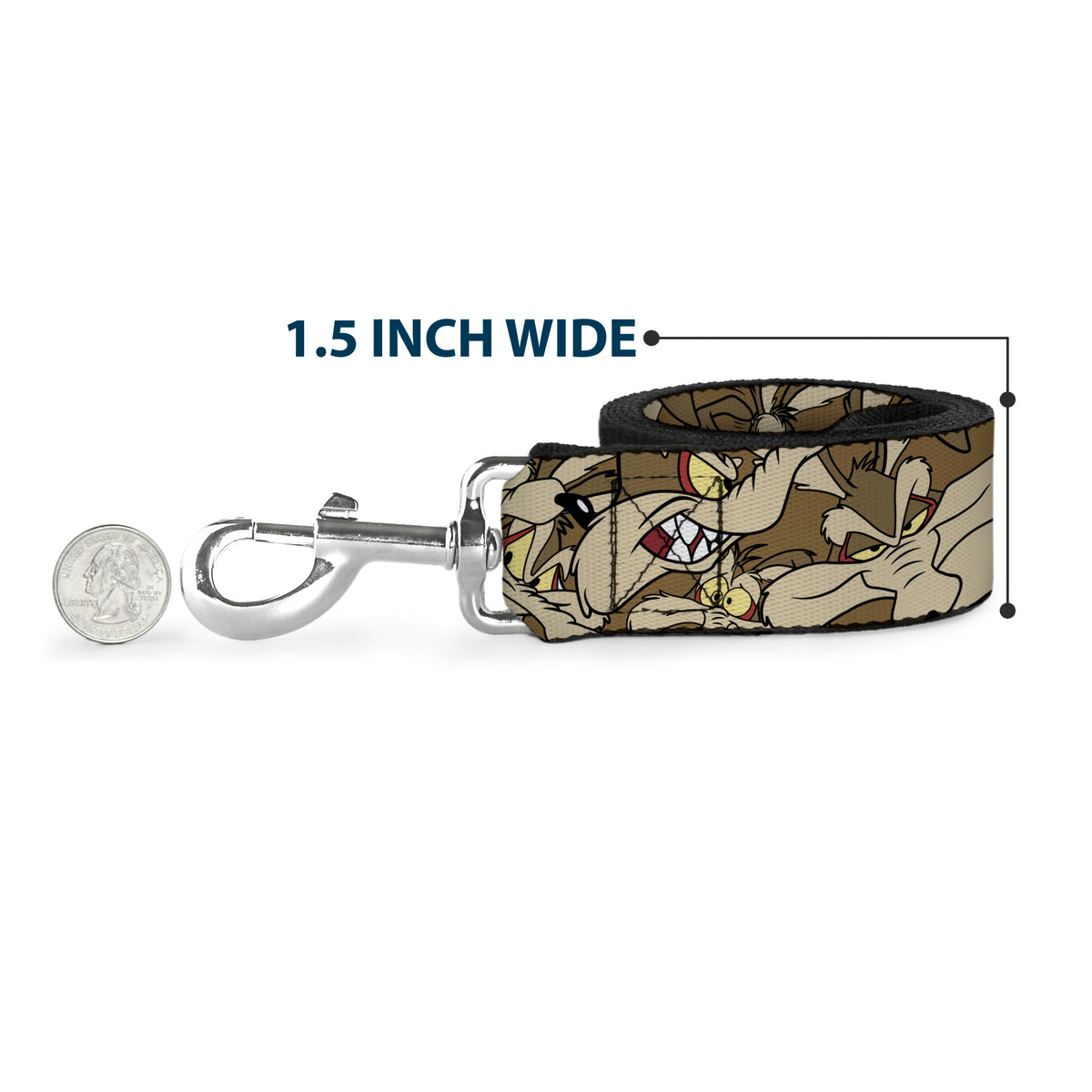 Dog Leash - Wile E. Coyote Expressions Stacked Dog Leashes Looney Tunes