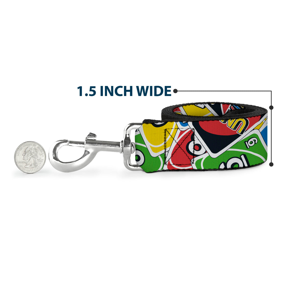 Dog Leash - UNO Cards Stacked Collage Multi Color Dog Leashes UNO