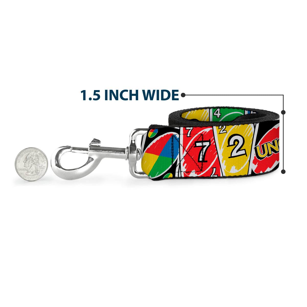 Dog Leash - UNO Cards Lineup Stack Multi Color Dog Leashes UNO