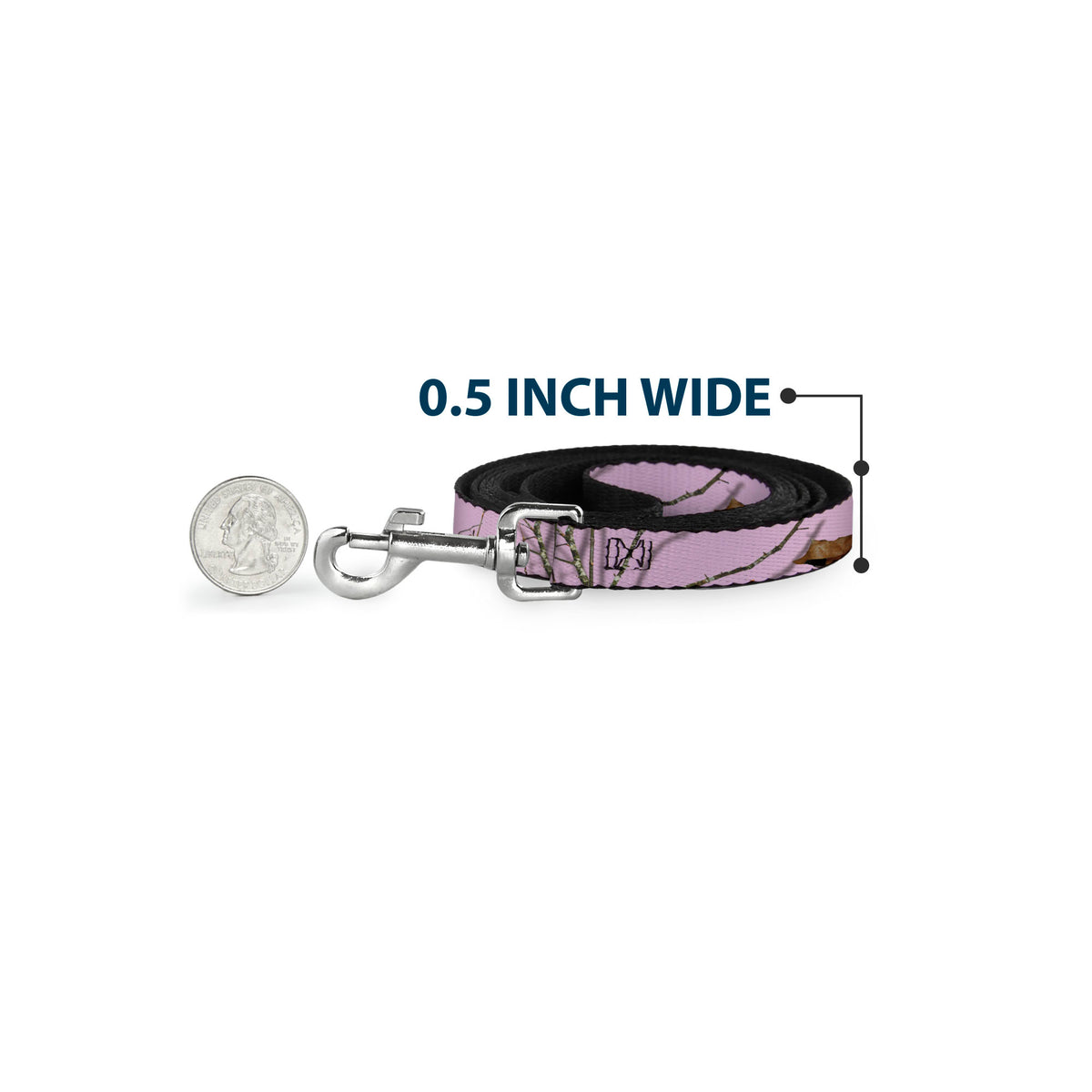 Dog Leash - Mossy Oak Country Roots Camo Baby Pink Dog Leashes Mossy Oak