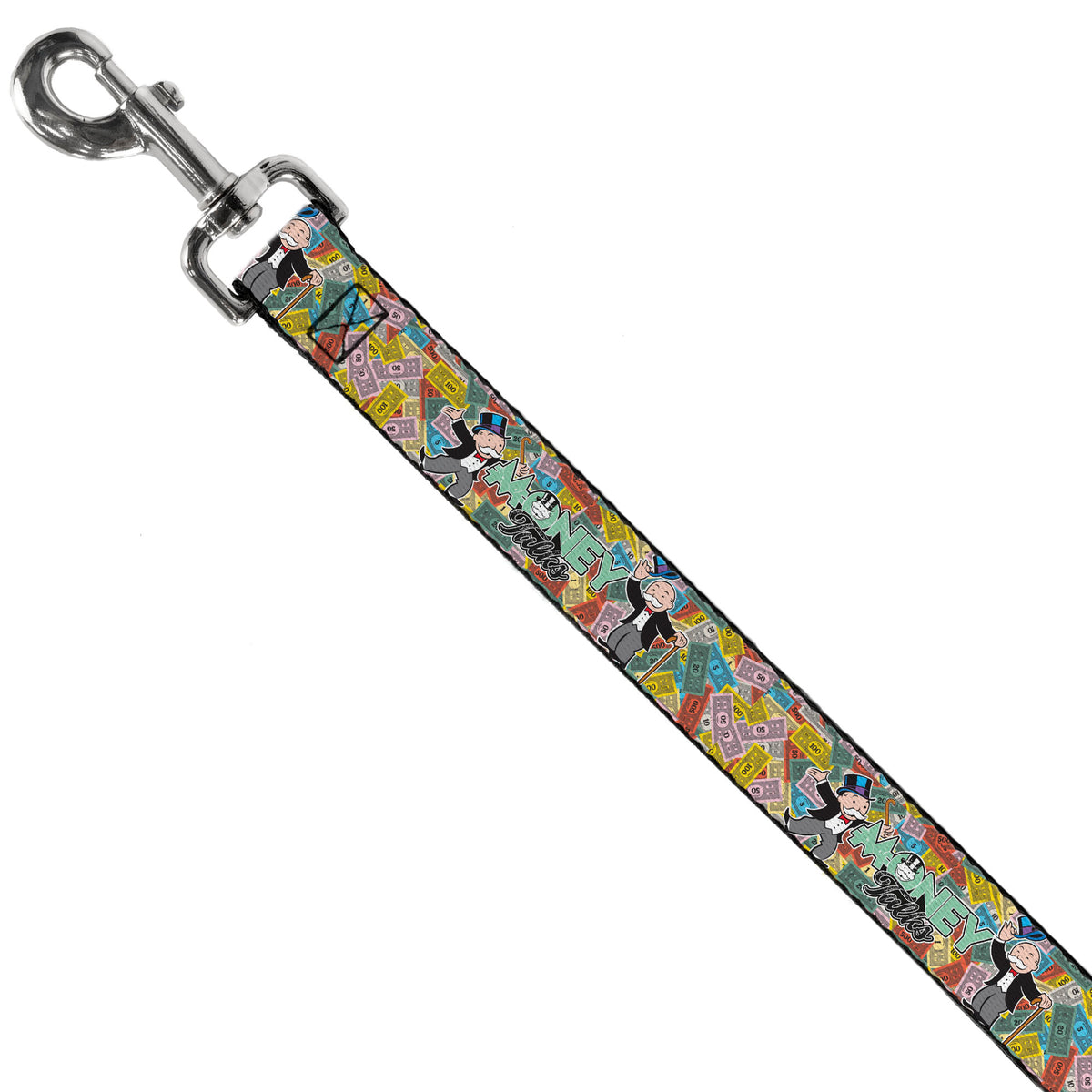 Dog Leash - Mr. Monopoly MONEY TALKS Poses Multi Color Dog Leashes Monopoly